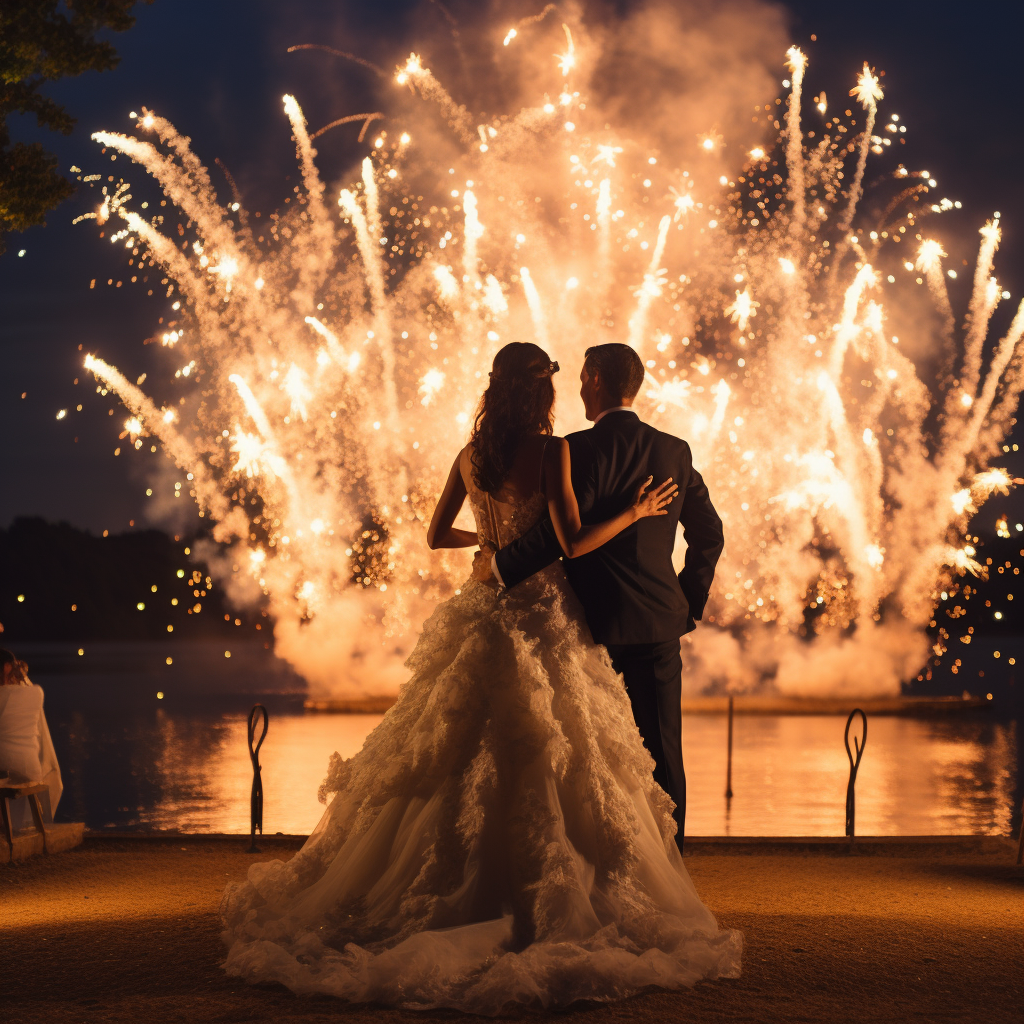 Feuerwerk für eine Hochzeit