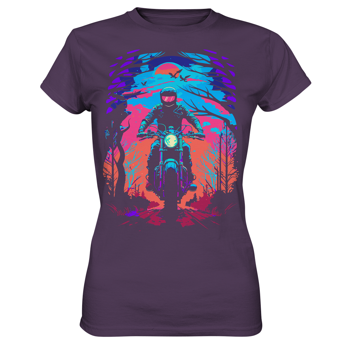 Biker Shirt , 80s Vibe , Motorrad , Anime - Ladies Premium Shirt