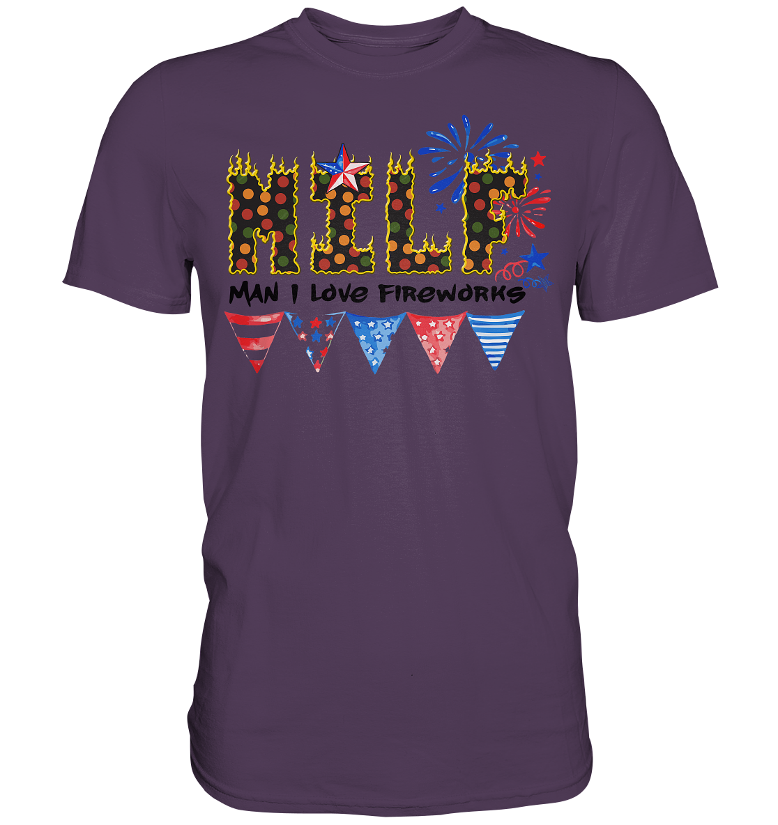 Shirt für jeden Silvesterfan m Man I Love Fireworks , Silvester , Feuerwerk, Lustiges T-Shirt - Premium Shirt