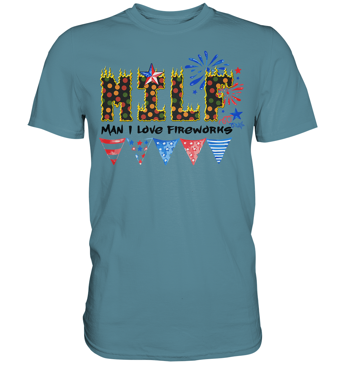 Shirt für jeden Silvesterfan m Man I Love Fireworks , Silvester , Feuerwerk, Lustiges T-Shirt - Premium Shirt