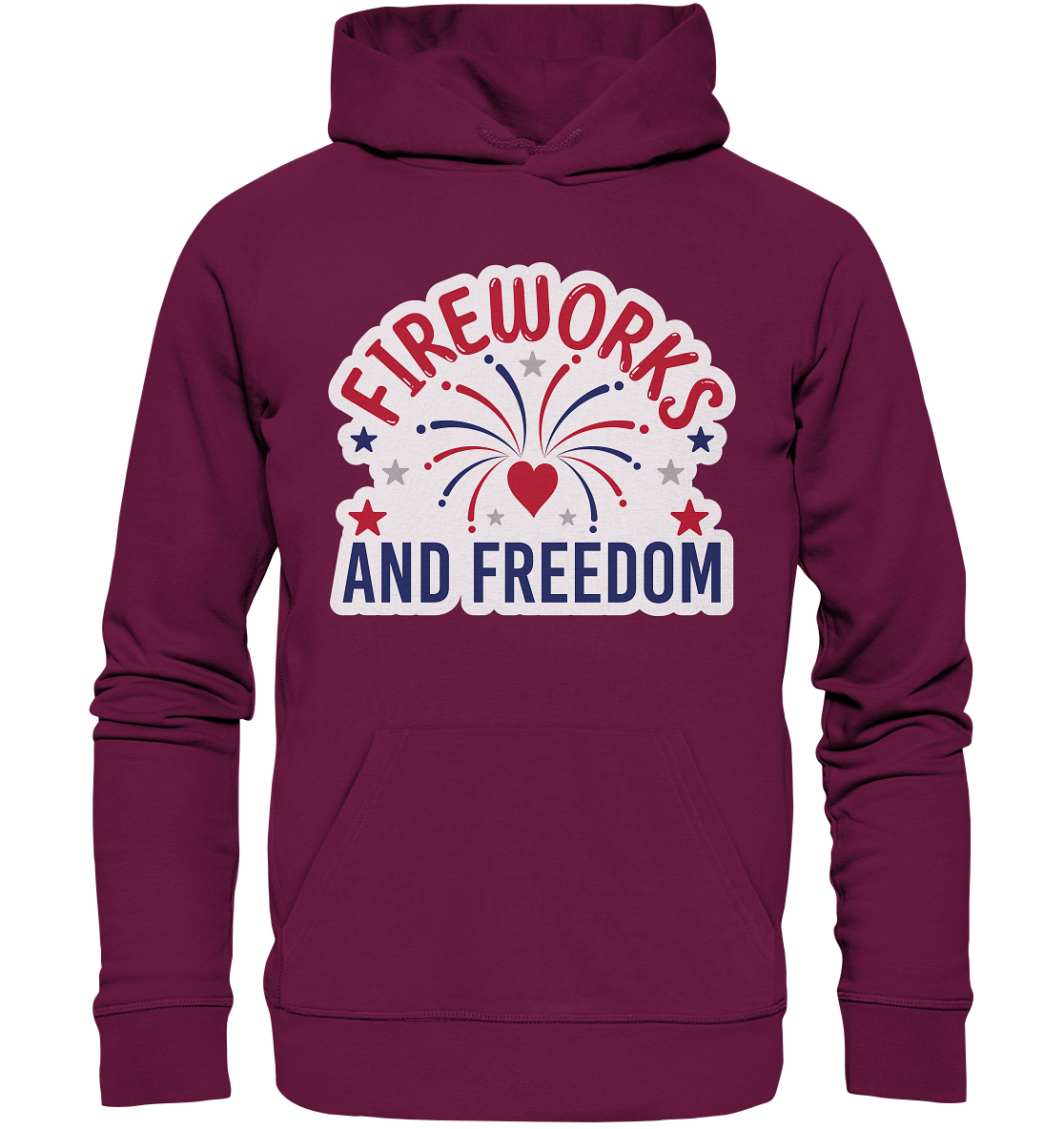 Fireworks and Freedom T-Shirt , Silvester T-Shirt , Feuerwerker, Silvester - Premium Unisex Hoodie