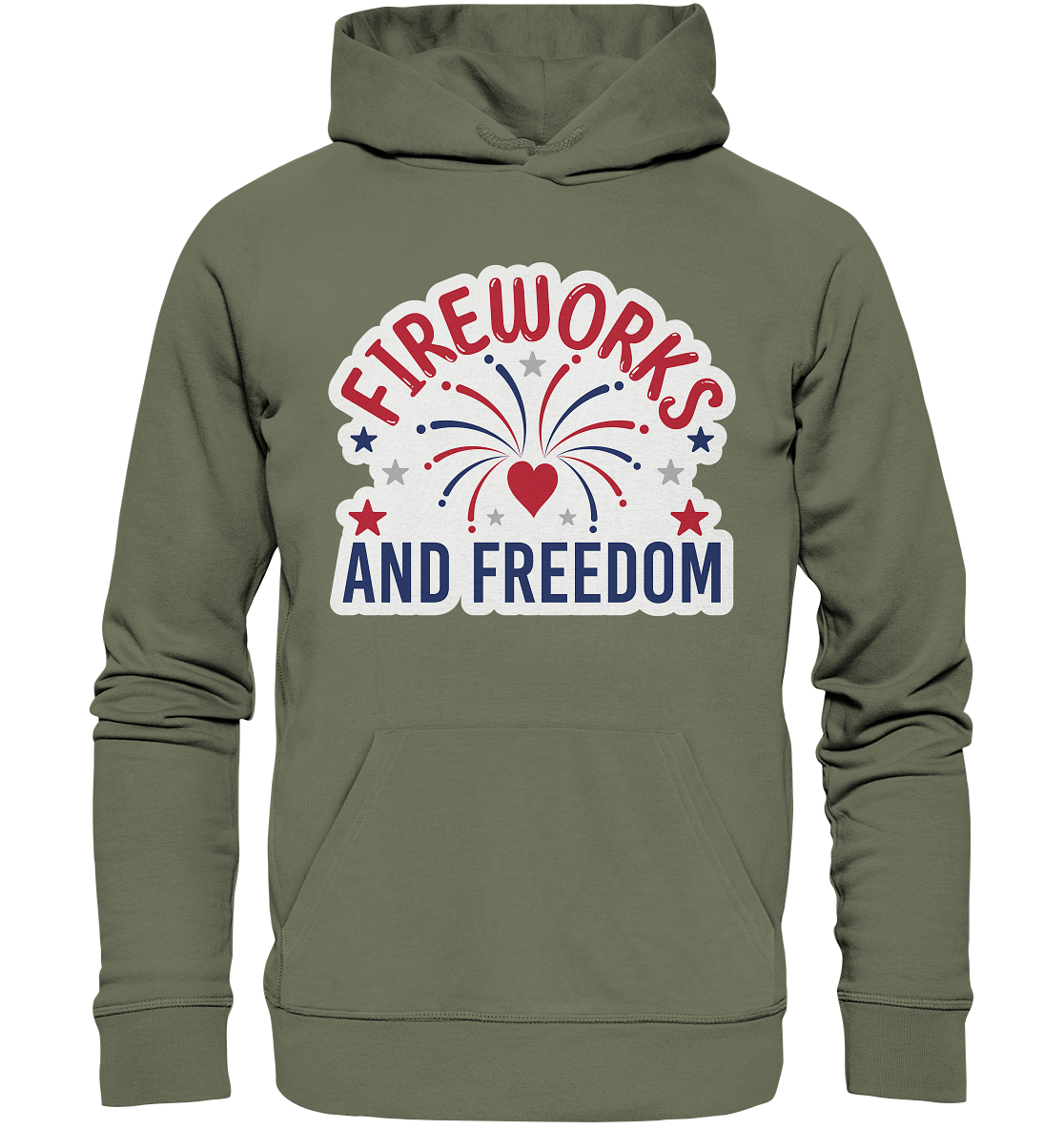 Fireworks and Freedom T-Shirt , Silvester T-Shirt , Feuerwerker, Silvester - Premium Unisex Hoodie