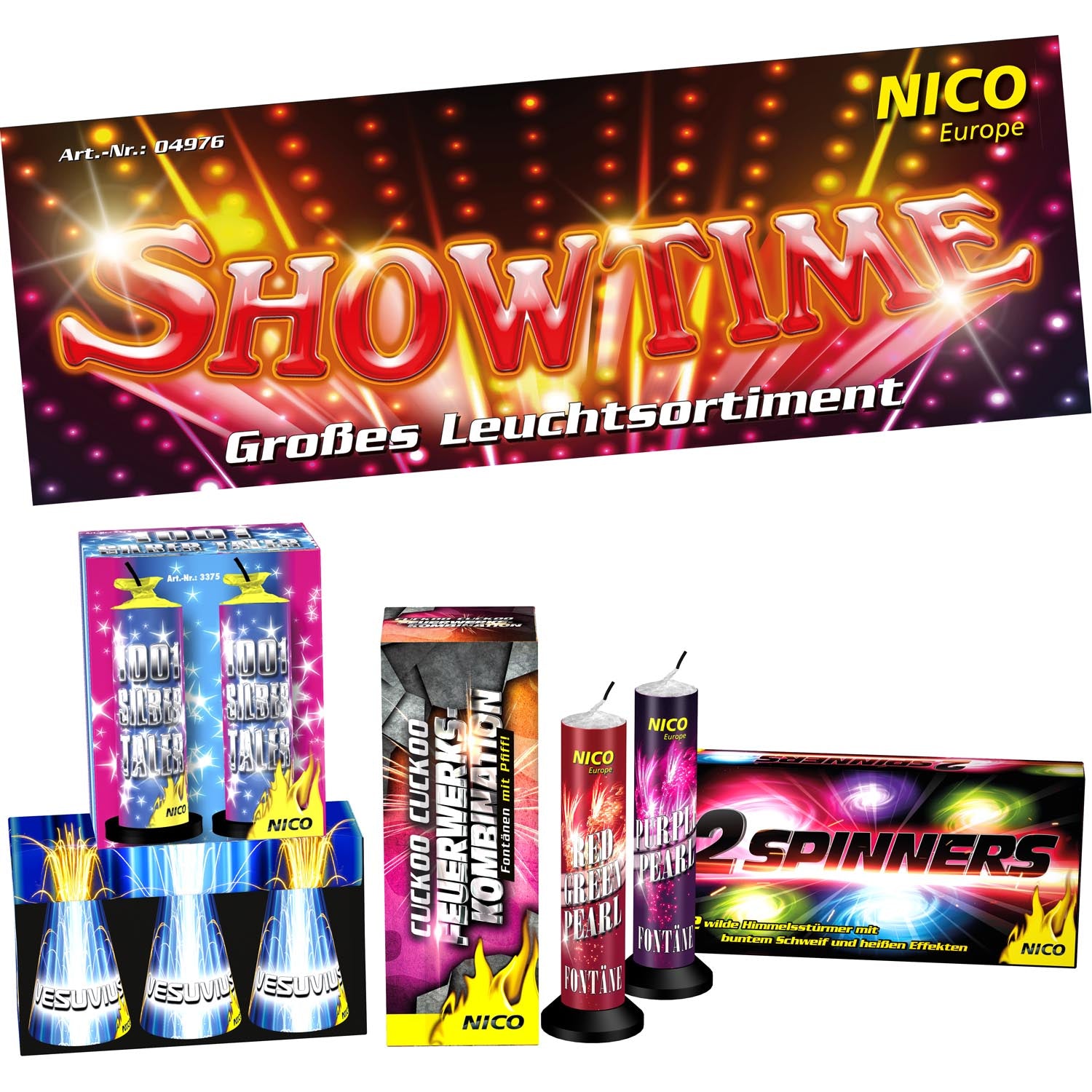 Nico Showtime, Leuchtsortiment