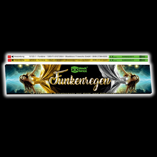 Funkenregen Handfontänen in Gold und Silber
