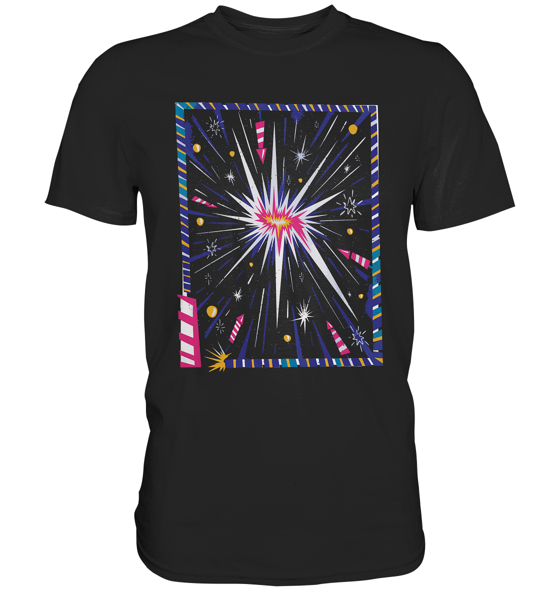 T-Shirt für Silvester, Feuerwerksfan , T-Shirt für jeden Silvesterfan , Raketen - Premium Shirt