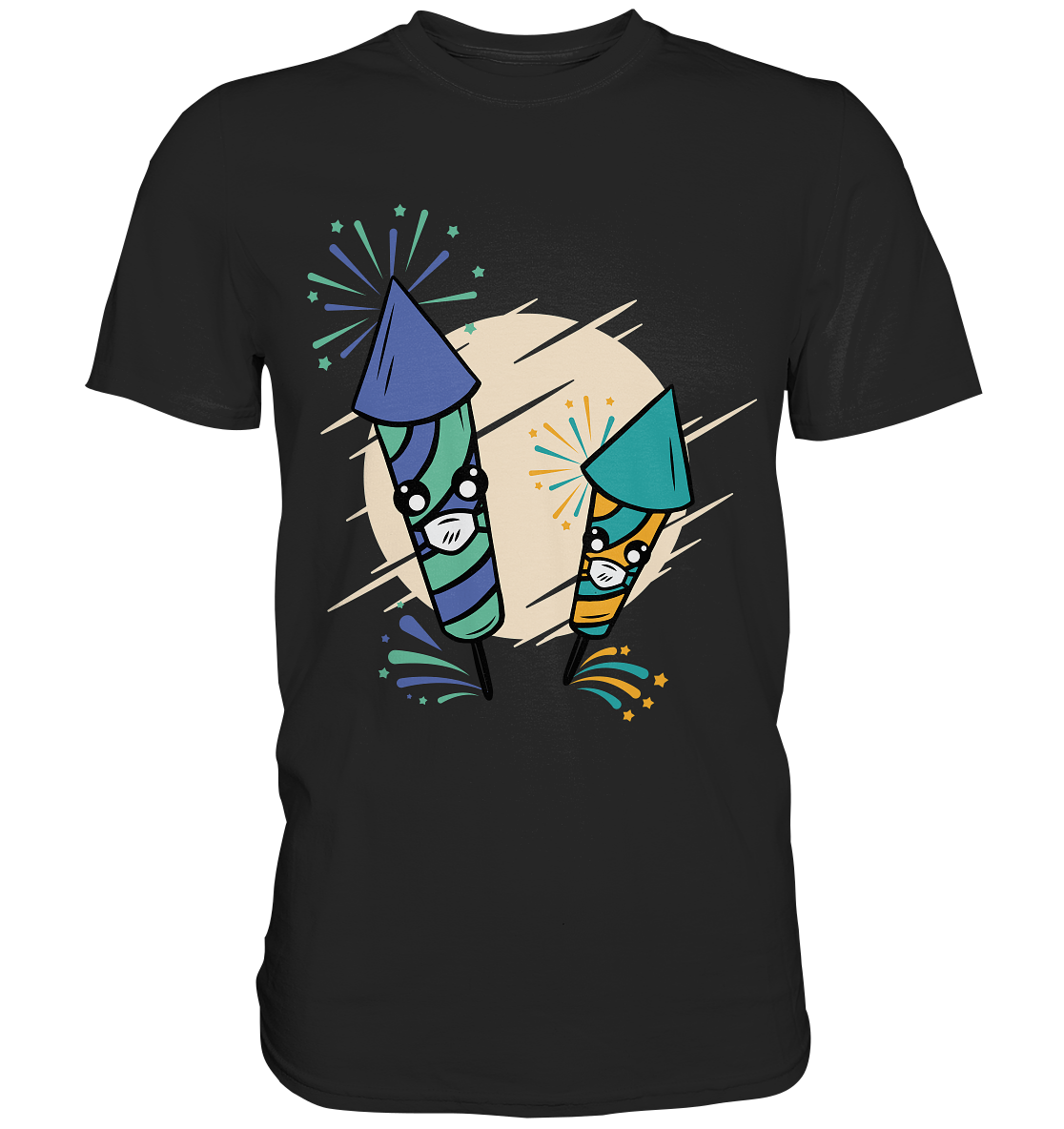 Feuerwerks T-Shirt , Silvester , Böller , T-Shirt für ein Feuerwerksfan - Premium Shirt