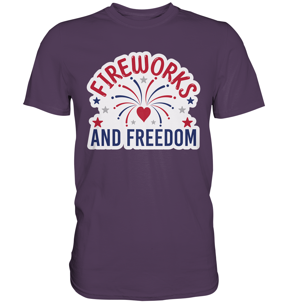 Fireworks and Freedom T-Shirt , Silvester T-Shirt , Feuerwerker, Silvester - Premium Shirt