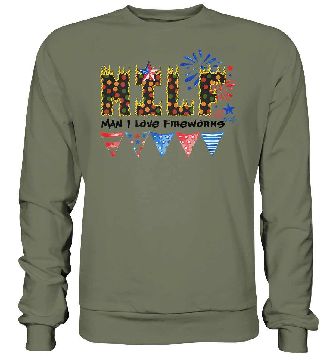 Shirt für jeden Silvesterfan m Man I Love Fireworks , Silvester , Feuerwerk, Lustiges T-Shirt - Premium Sweatshirt